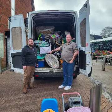Image from Jayne's Baby Bank (Main Historical Profile), 24 Feb 2024: Thank you Jason Wilmot & Daniel Wilmot for delivering 2 vans full of baby items from Katie Rose Baby Shop in Aberdare who also covered the c