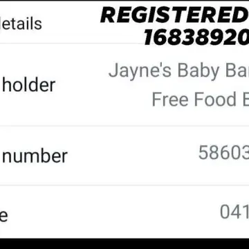 Image from Jayne's Baby Bank (Main Historical Profile), 22 Nov 2025: Payment details for the live sale. Maximum price £2.50 If you want to make a donation for the giveaways you can but please write it in the p
