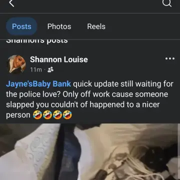 Image from Jayne's Baby Bank (Main Historical Profile), 21 Jan 2026: Same bunch of people all the time 😴😴 They only took the statement today love. No one has hit me that's for sure. Turning into a proper stalk