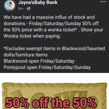 Photo from Jayne's Baby Bank (main page), 9 Nov 2024: Blackwood and Pontypool are open guys