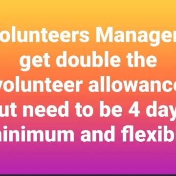 Photo from Jayne's Baby Bank (main page), 9 Apr 2025: Volunteers rates of allowance. ONLY GRANTED IF HOURS ARE WORKED AND STAFF ARE WORKING. WE ARE NOT ROLLING OVER ALLOWANCE. £20 - 75% DISCOUNT
