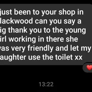 Image from Jayne's Baby Bank (Main Historical Profile), 6 Jun 2024: Well done Natalie Taylor on excellent customer service at Blackwood shop. ♻️❤️🌈🍼