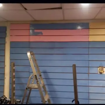Photo from Jayne's Baby Bank (main page), 24 Nov 2024: Thank you to Chloe and Dan for volunteering to paint because of my trapped nerve in my leg . They are still at Pontypool shop