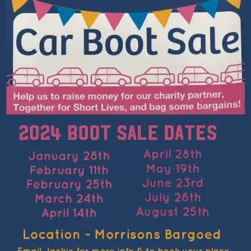 Image from Jayne's Baby Bank (Main Historical Profile), 31 Jan 2024: ANYONE WANT TO DO A CAR BOOT FOR US PLEASE. BARGOED MORRISONS IS UNDERCOVER . WE PAY THE PITCH PRICE AND THE PETROL. MANY THANKS