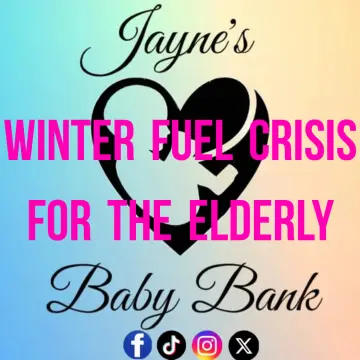 Image from Jayne's Baby Bank (main page), 28 Sep 2024: We have you covered guys.... The elderly support us all year round with donations, sales and knitting. The baby bank have hot water bottles,
