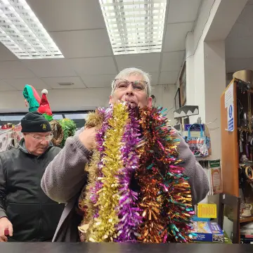 Image from Jayne's Baby Bank (Main Historical Profile), 16 Jan 2024: We have donated tinsel and offered books/jigsaws/dvds to Millbrook Care Home residents this morning 🌄 🌎❤️🍼