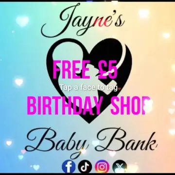 Photo from Jayne's Baby Bank (main page), 8 May 2025: Don't wait for your birthday post off me as sometimes I don't get the actual notification. Existing customers and donators just pop into the