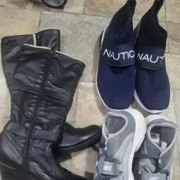 Image from Jayne's Baby Bank (Main Historical Profile), 1 Jan 2026: Boots size 3 £1 please bit scuffed Nautica £5 please size 10. Nearly new Nikes size 8 £10 please Collection np12