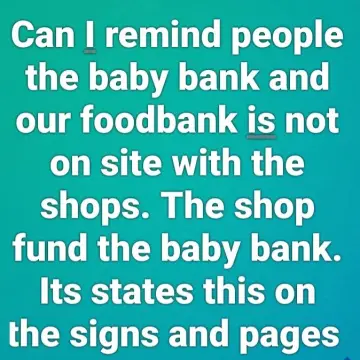 Image from Jayne's Baby Bank (main page), 18 Oct 2025: What you see in the shops is the 5 item top up shop accessible to Mothers immediately with out a written request or referal . The shops clea