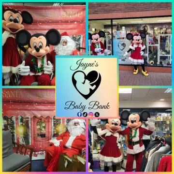 Image from Jayne's Baby Bank (main page), 5 Oct 2024: Christmas 🎄 dates SATURDAY 30/11/24 Booking needed BLACKWOOD SHOP SANTA AND WOODY AND BUZZ 12MIDDAY and Princess Aurora PONTYPOOL SHOP SANTA