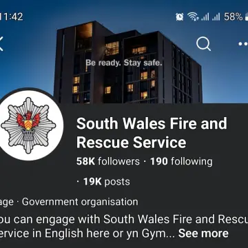 Image from Jayne's Baby Bank (Main Historical Profile), 14 Feb 2026: Massive thank you to South Wales Fire Service for all their support and advice and resources to help us get through all these malicious comp