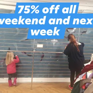 Photo from Jayne's Baby Bank (main page), 30 May 2025: To celebrate filling up our new shop before its even open!!!! We will run another week of 75% from today- 8th June :)