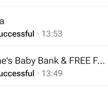 Image from Jayne's Baby Bank (main page), 1 Oct 2025: Thank you to the mum who paid £6 via the app