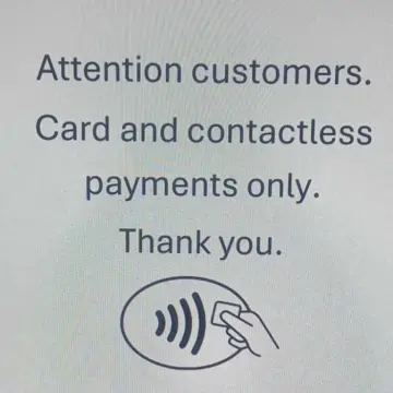 Image from Jayne's Baby Bank (main page), 24 Jul 2024: If you are asked to pay cash in the shops can you refuse and contact myself. Pontypool will be cashless by Friday. All cashier tills have be