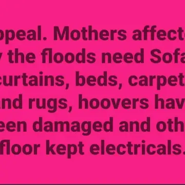 Photo from Jayne's Baby Bank (main page), 25 Nov 2024: They have had damage to toys, and floor based electrical items, they need warm clothes. Most have been evacuated to hotels/temp housing but 