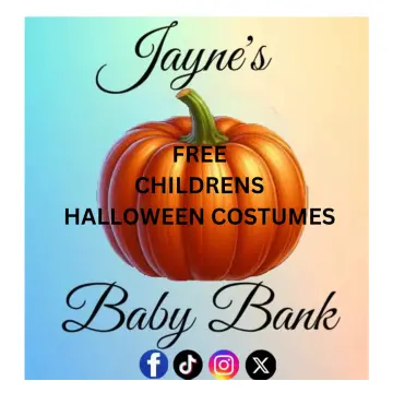 Photo from Jayne's Baby Bank (main page), 18 Oct 2024: Don't forget! Free children's halloween loan Free drinks We need leaflet posters, collectors for tin on a wall and donations