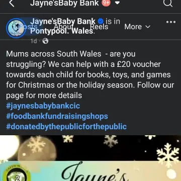 Image from Jayne's Baby Bank (Main Historical Profile), 19 Dec 2025: We have helped 24 mothers this morning with sustainable Christmas gifts for their children. We are open until 5pm tonight and tomorrow If yo