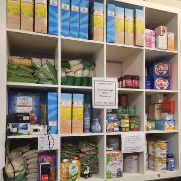 Image from Jayne's Baby Bank (main page), 26 Aug 2024: We officially have a 3 floor charity/foodbank Fundraising Shop! 4 floors if you count the tunnels in the basement!