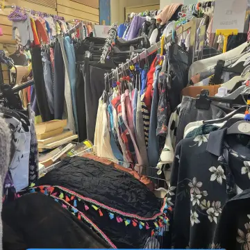 Image from Jayne's Baby Bank (main page), 7 Sep 2024: When you hit a certain age in life and the best Saturday night out is in a charity shop! ♻️🍼🌎❤️ Pontly pool open tomorrow am.