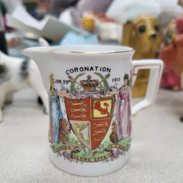 Image from Jayne's Baby Bank (Main Historical Profile), 8 May 2024: Small coronation jug 1911 George v & Mary £15 please Donation Centre