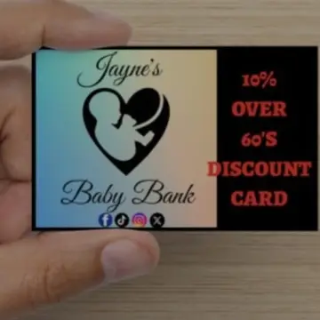 Photo from Jayne's Baby Bank (main page), 21 Nov 2024: Pontypool- we have 10% over 60s discount cards to give out tomorrow. Blackwood customers were very happy with theirs. We still have 500 left