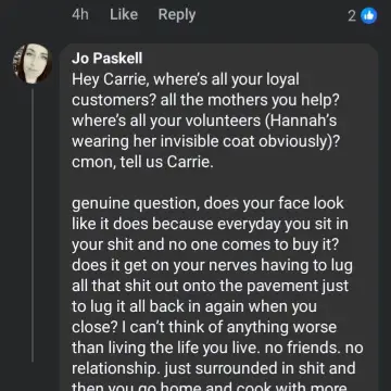 Photo from Jayne's Baby Bank STALKERS & HATERS Exposed, 30 May 2026: How miserable is your life that you write a statement like Jo? Who is she? I've never met her?! And how awful would it be to not be me and c