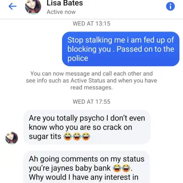 Image from Jayne's Baby Bank STALKERS & HATERS Exposed
