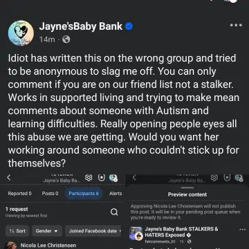 Image from Jayne's Baby Bank STALKERS & HATERS Exposed