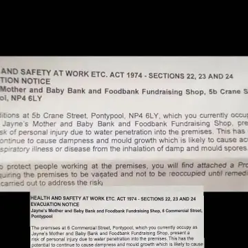 Photo from Jaynesbabybank Registered - cic, 20 Sep 2026: Just for clarity we have been evacuated from both Pontypool shops due to landlords breach of Health and Safety. NOT EVICTED. There is a mass