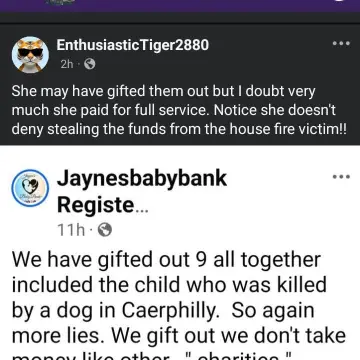 Image from Jaynesbabybank Registered - cic: Yes we have out of our fundraising and we have receipts in our accounts for them - we pay for it in full. What have you done to help familie