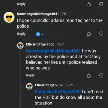 Photo from Jaynesbabybank Registered - cic: Councillor Adams was arrested and was given a police warning for harrassment in a public office or using his public status or something and 