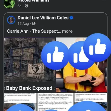 Photo from Jaynesbabybank Registered - cic, 24 Aug 2026: Nicola Willaims inciting hate against myself and the baby bank AGAIN. she is now inciting this Daniel and Louise who I have never met to att