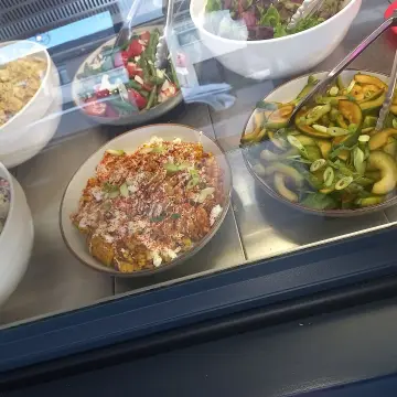 Image from Jaynesbabybank Registered - cic, 11 Sep 2026: We picked up the cabinets in Canton and decided to have a bougie sal for breakfast 🥬🥒🌽🫑🍅🧀