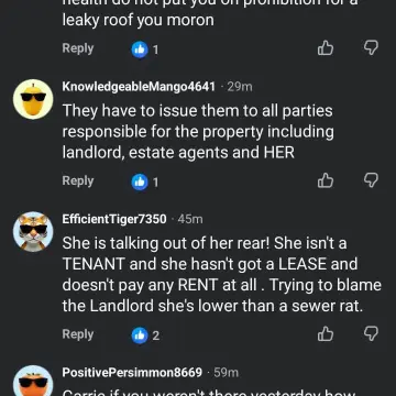 Photo from Jaynesbabybank Registered - cic: NUMERO 4 DEBUNK OF THE DAY ! YES - THE ENVIRONMENTAL HEALTH HAVE put a prohibition on the p1 because the roof is leaking and the landlord ha