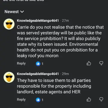 Image from Jaynesbabybank Registered - cic: NUMERO 4 DEBUNK OF THE DAY ! YES - THE ENVIRONMENTAL HEALTH HAVE put a prohibition on the p1 because the roof is leaking and the landlord ha