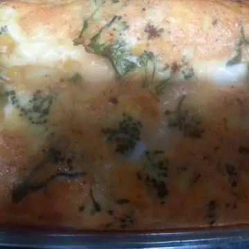 Image from Jaynesbabybank Registered - cic, 30 Jun 2026: Crustless quiche Eggs as many as you like this dish was deep so I used 10 , splash of milk and throw whatever else you have in it . I boiled