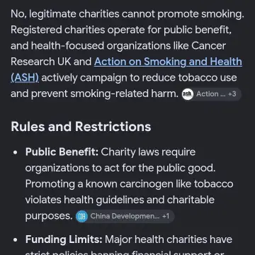 Photo from Jaynesbabybank Registered - cic, 23 Aug 2026: Imagine being a registered charity and promoting smoking! When there are children present and vulnerable adults. Not to mention fire require