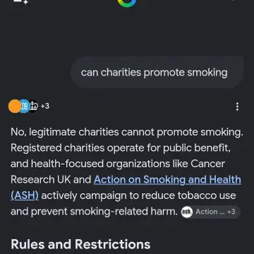 Image from Jaynesbabybank Registered - cic, 23 Aug 2026: Imagine being a registered charity and promoting smoking! When there are children present and vulnerable adults. Not to mention fire require