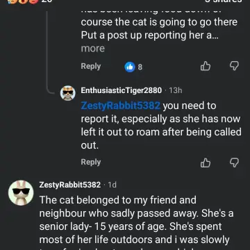 Image from Jaynesbabybank Registered - cic: So this bell end that is supposed to be looking after this 15 year old cat with a tumor on its face which is emaciated has cut the collar of