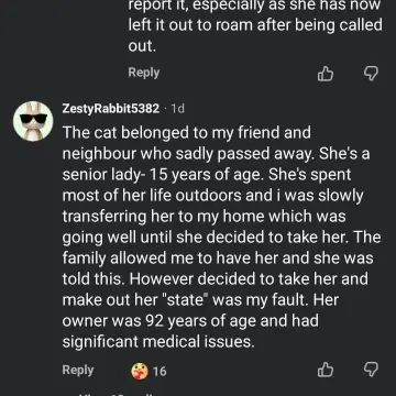 Photo from Jaynesbabybank Registered - cic: So this bell end that is supposed to be looking after this 15 year old cat with a tumor on its face which is emaciated has cut the collar of