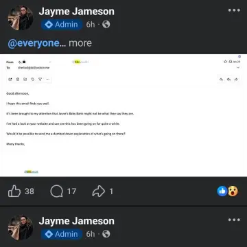 Photo from Jaynesbabybank Registered - cic, 17 Jul 2026: Reporting me to the BBC now 🤣🤣 good - send them round i haven plenty on you and the publicity will do us wonders 👍♻️ Not an exhasted list bu