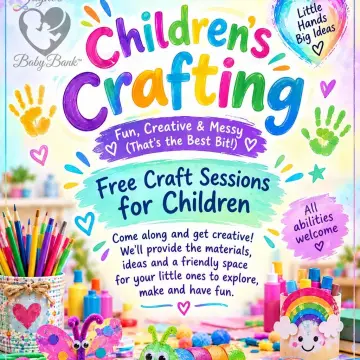 Photo from Jaynesbabybank Registered - cic, 20 Oct 2026: Looking to start our craft clubs and craft clubs next week at Rogerstone. Booking required. Mums can stay at each club or go shopping in our
