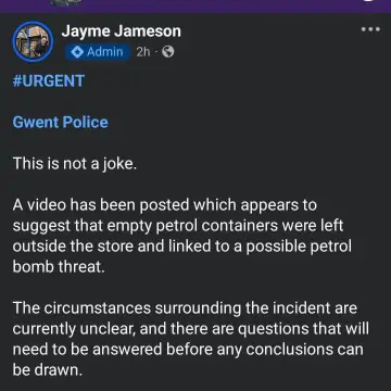 Image from Jaynesbabybank Registered - cic, 6 Jul 2026: Yes quickly Gwent Police pop on to fb and have a look what Sherlock is up to. Massive misconception that the police monitor fb when you tag 