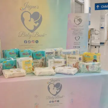 Image from Jaynesbabybank Registered - cic: We visited another hospital this morning. With free books, nappies and baby items and colouring packs for children. I won't post actual phot