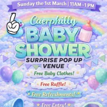 Photo from jaynesbabybank1_tm · TikTok, 26 Feb 2026: date change Surprise Pop Up Venue near our shop in Caerphilly CF83