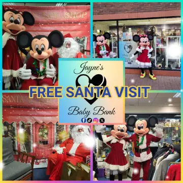 Photo from jaynesbabybank1_tm · TikTok, 17 Sep 2024: Last year we had a FREE visit to Santa with a selection box and book and FREE photographs with Santa , and Minnie and Micky Mouse. We also a